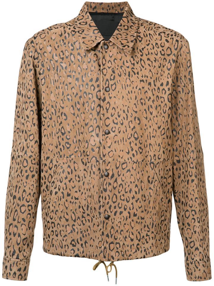 Alexander Wang Leopard Print Shirt Jacket - Brown