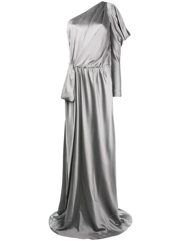 Alberta Ferretti Long Evening Dress - Grey