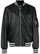 Cavalli Class Back Print Bomber Jacket - Black