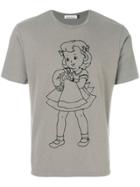 Undercover Girl Print T-shirt - Grey