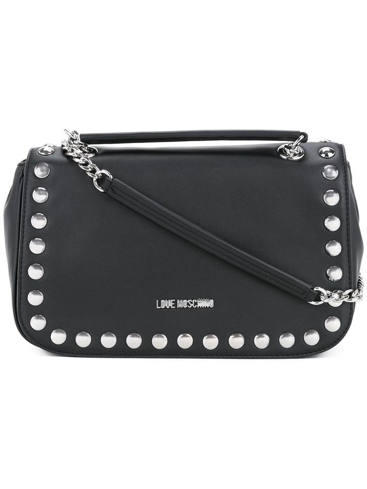 Love Moschino - Studded Shoulder Bag - Women - Polyurethane - One Size, Black, Polyurethane
