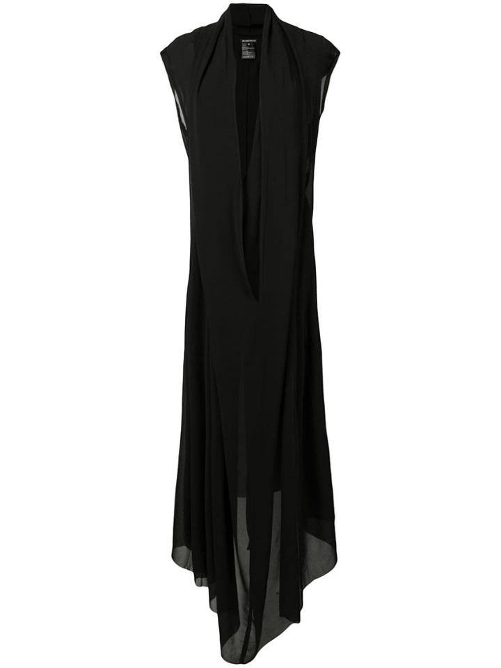 Ann Demeulemeester Long Sleeveless Dress - Black