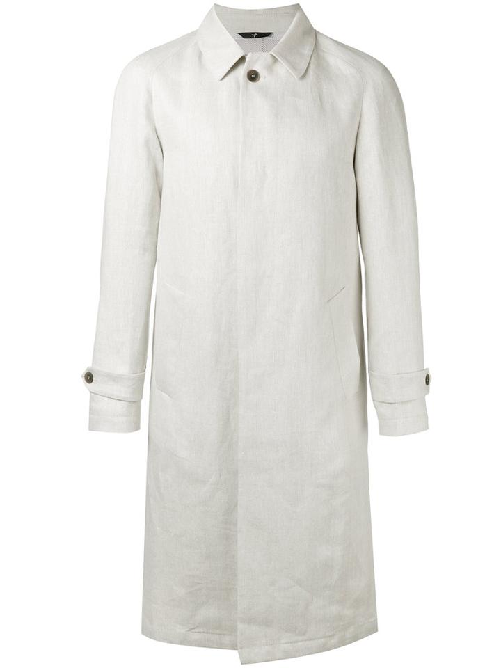 Hevo Single Breasted Coat, Men's, Size: 50, White, Linen/flax/acetate/viscose/nylon