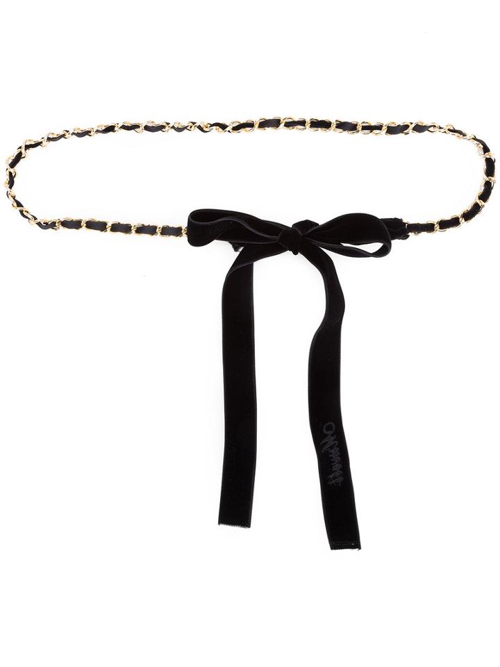 Muveil - Lace-up Belt - Women - Aluminium - One Size, Black, Aluminium