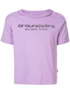 Ground Zero Logo Print T-shirt - Purple