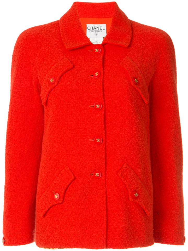 Chanel Vintage Classic Fitted Jacket - Red