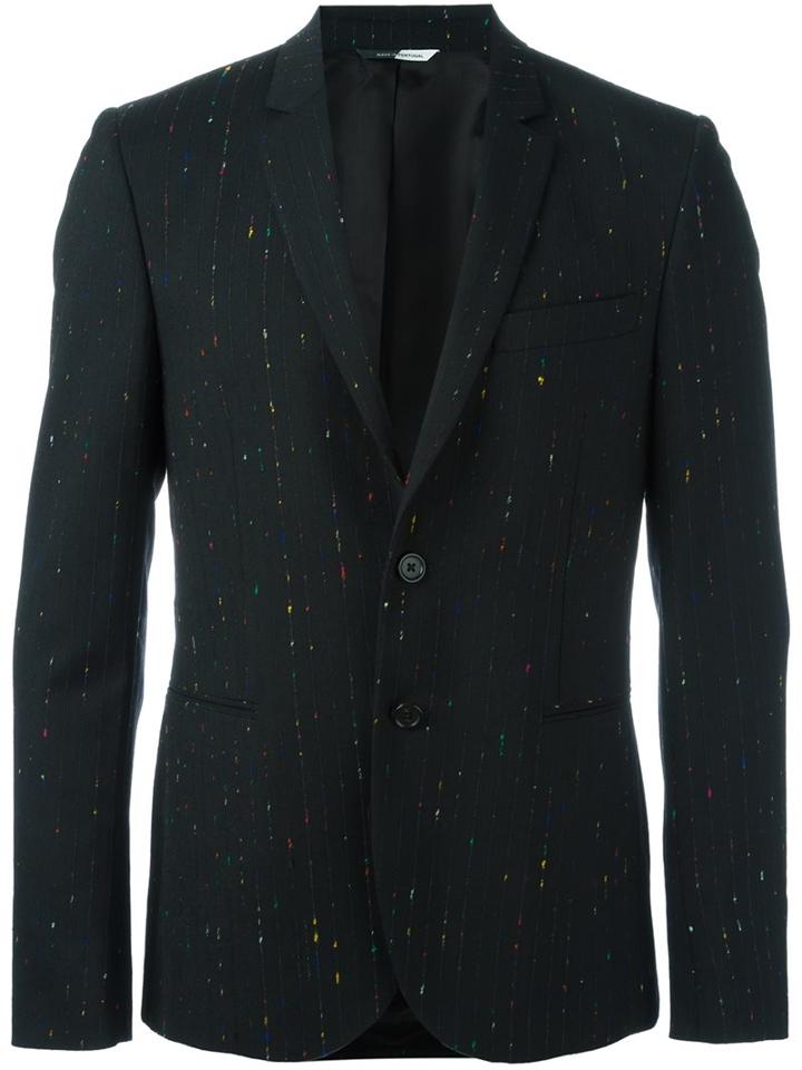 Ps By Paul Smith Pinstripe Blazer, Men's, Size: 48, Black, Viscose/wool