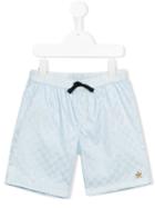 Gucci Kids Logo Print Swim Shorts, Boy's, Size: 6 Yrs, Blue