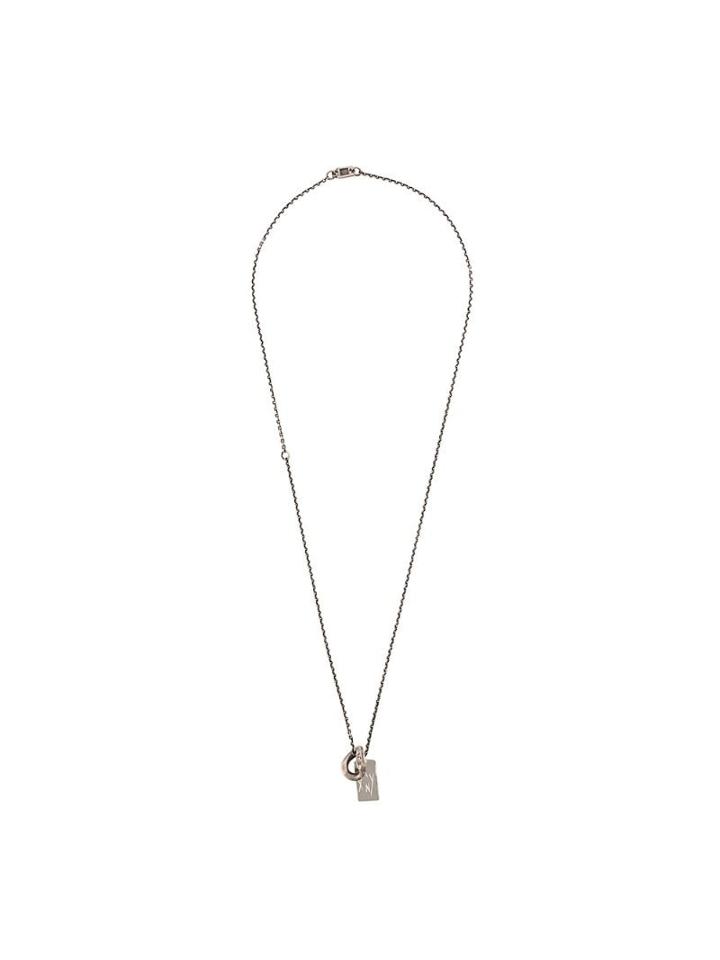 Werkstatt:münchen Logo Charm Necklace - Silver
