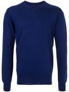 Attachment V-neck Jumper - Blue