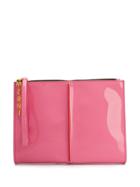 Marni Glossy Effect Clutch Bag - Pink