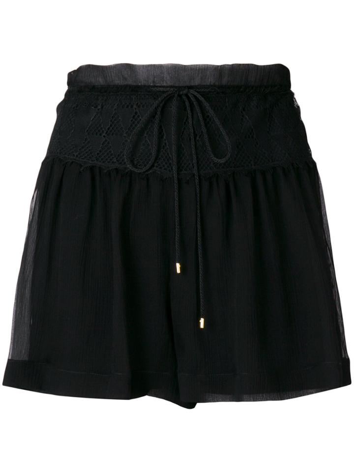 Alberta Ferretti Pizzo Shorts - Black