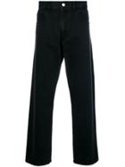 Raf Simons Cropped Straight-leg Trousers - Black