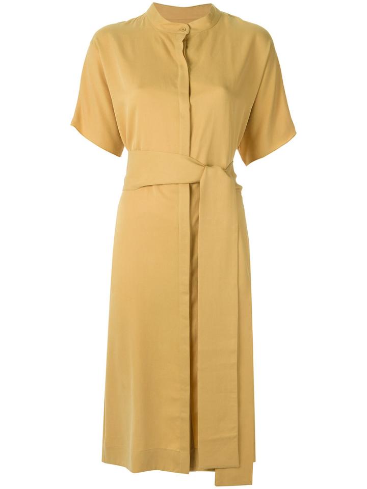 Egrey Lace Up Detail Dress, Women's, Size: 42, Yellow/orange, Viscose
