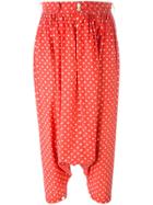 Comme Des Garçons Vintage Polka Dot Harem Trousers - Red