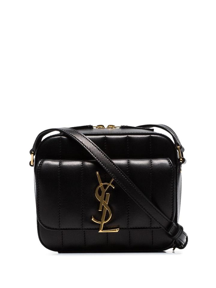 Saint Laurent Vicky Quilted Camera Bag - Black