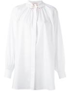 Vivetta 'ruchetta' Shirt, Women's, Size: 38, White, Cotton/spandex/elastane