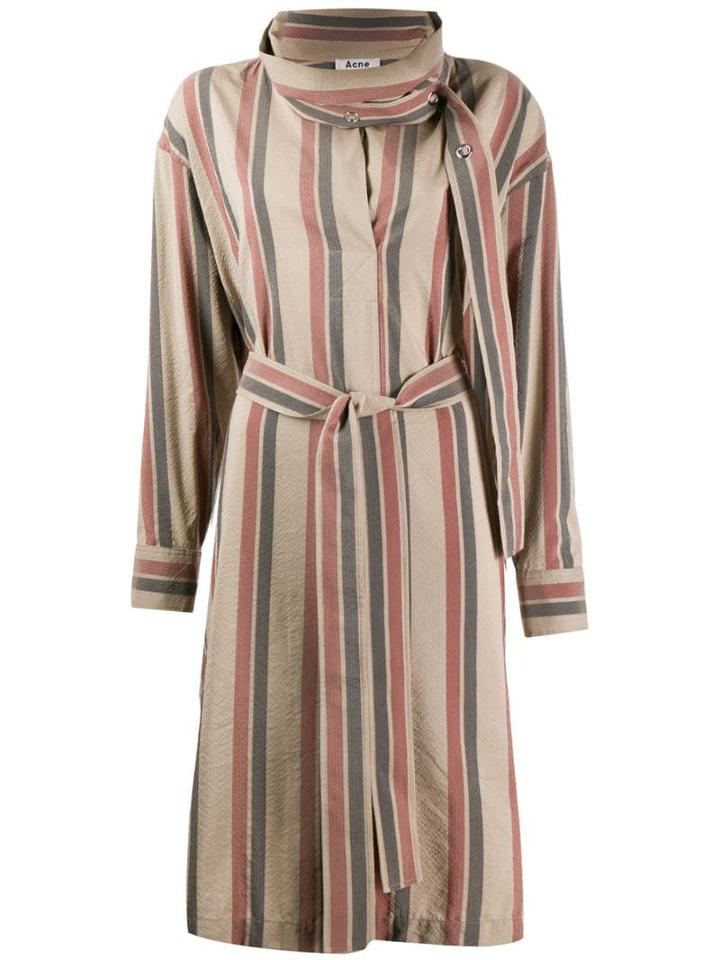 Acne Studios Knee Length Shirt Dress - Neutrals