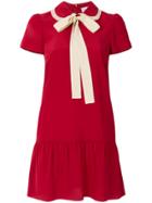 Red Valentino Pussy Bow Mini Dress