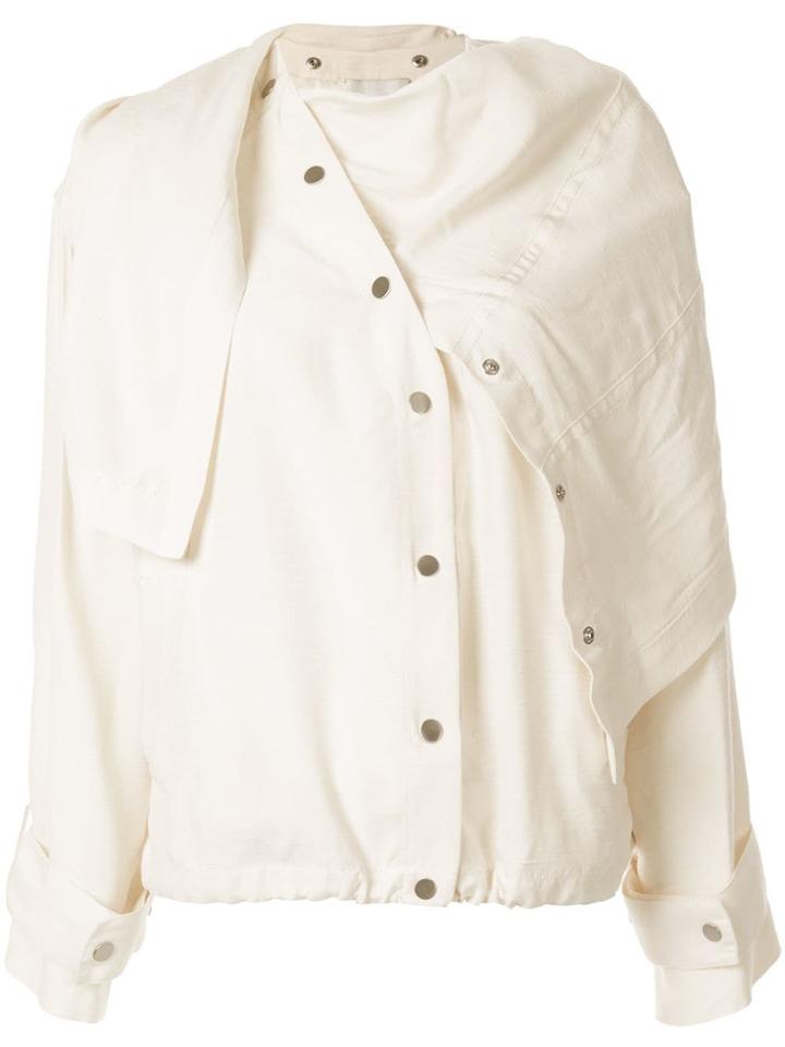 3.1 Phillip Lim Asymmetric Draped Jacket - White