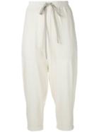 Rick Owens Drkshdw Drawstring Cropped Trousers - Nude & Neutrals