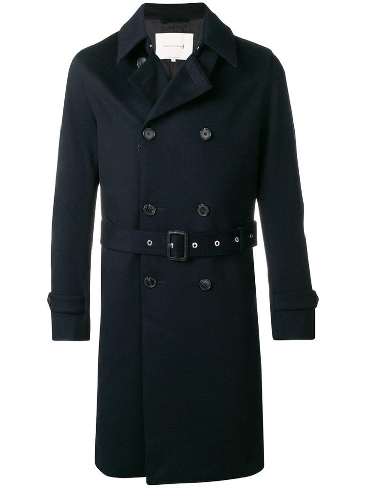 Mackintosh Double-breasted Trench Coat - Blue