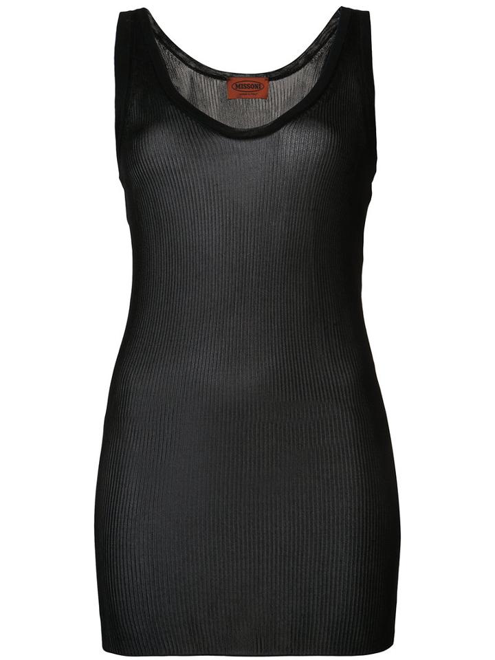 Missoni - Knitted Tank Top - Women - Rayon - 44, Black, Rayon