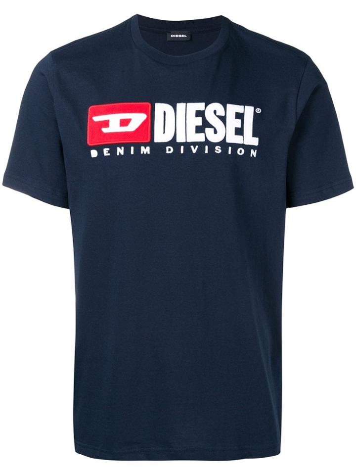 Diesel T-shirt With Diesel 90's Logo - Blue