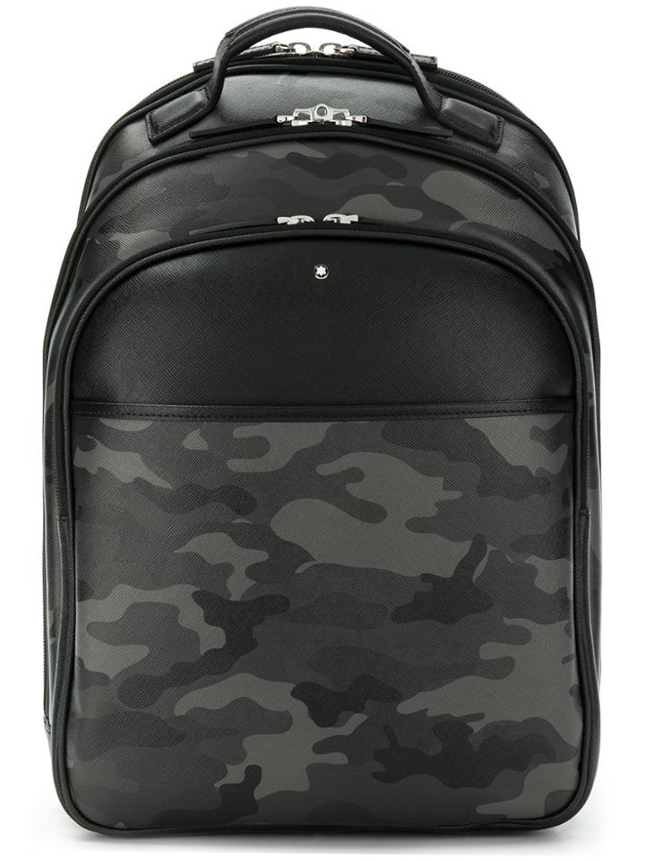 Montblanc Camouflage Print Backpack - Grey