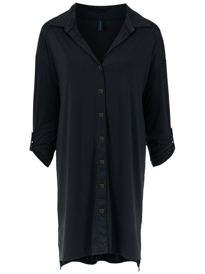 Lygia & Nanny Camisa Meline Uv Liso - Black