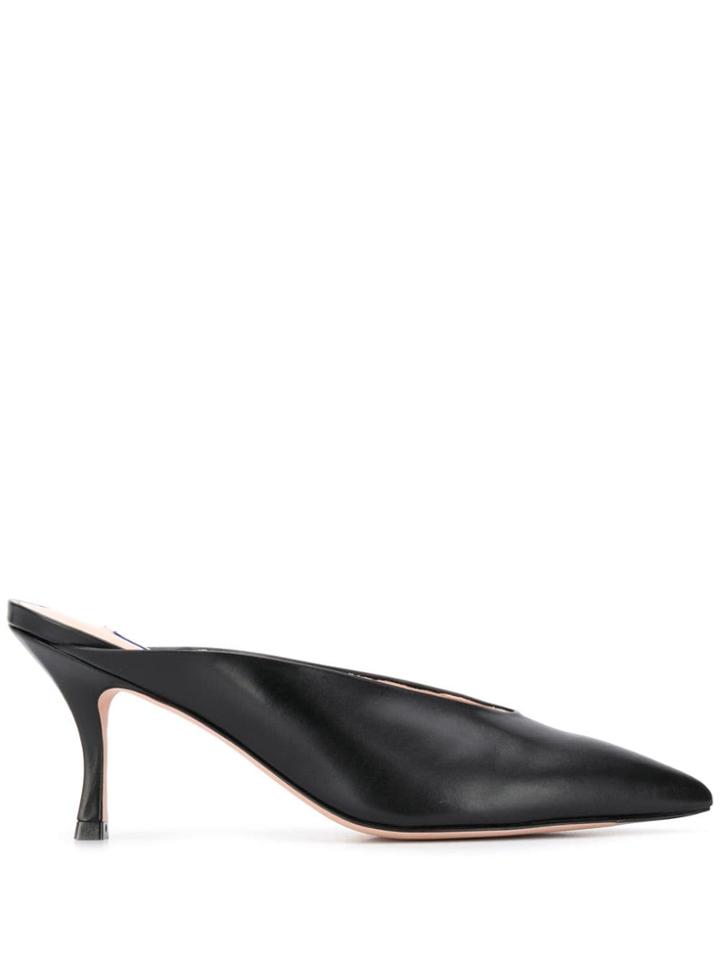 Stuart Weitzman Stiletto Mules - Black