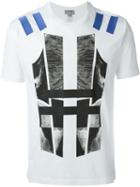 Les Hommes Urban Abstract Print T-shirt, Men's, Size: L, White, Cotton