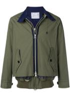 Sacai Spider Embroidered Zipped Jacket - Green