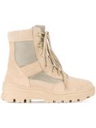 Yeezy Sand Lace Up Combat Boots - Nude & Neutrals