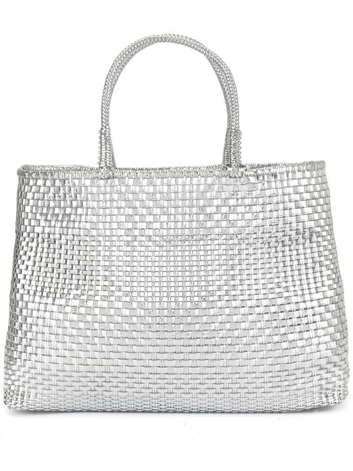 Anteprima Wirebag - Intreccio Large Tote Bag - Silver