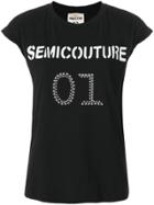 Semicouture Logo Print T-shirt - Black