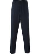 Ami Alexandre Mattiussi Carrot Fit Trousers, Men's, Size: 46, Blue, Polyester/wool