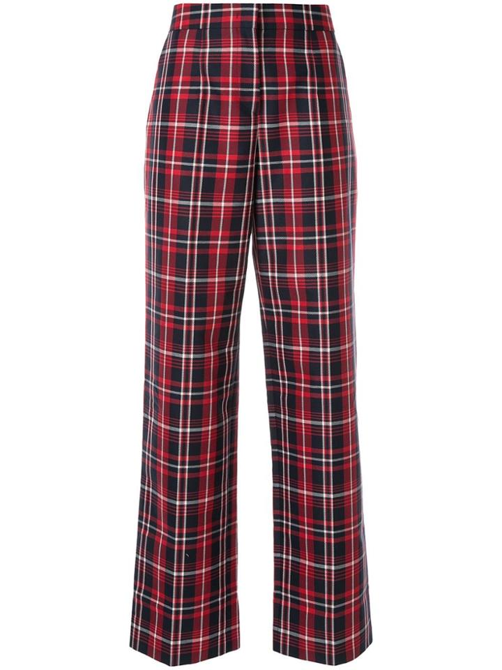 Juun.j Checked Straight Trousers - Red
