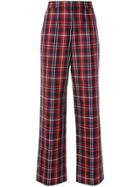 Juun.j Checked Straight Trousers - Red