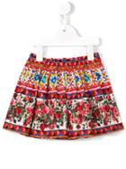 Dolce & Gabbana Kids Mambo Print Pleated Skirt, Toddler Girl's, Size: 12-18 Mth
