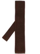 Tom Ford Compact Weave Knitted Tie - Brown