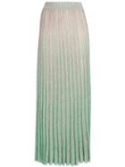 Missoni Long Knitted Pleated Skirt - Green