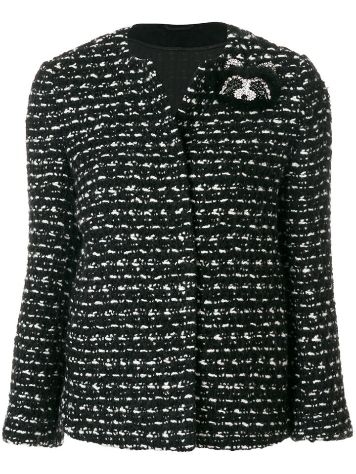 Ermanno Scervino Bouclé Tweed Jacket - Black