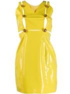 Versace Cut-out Cocktail Dress - Yellow