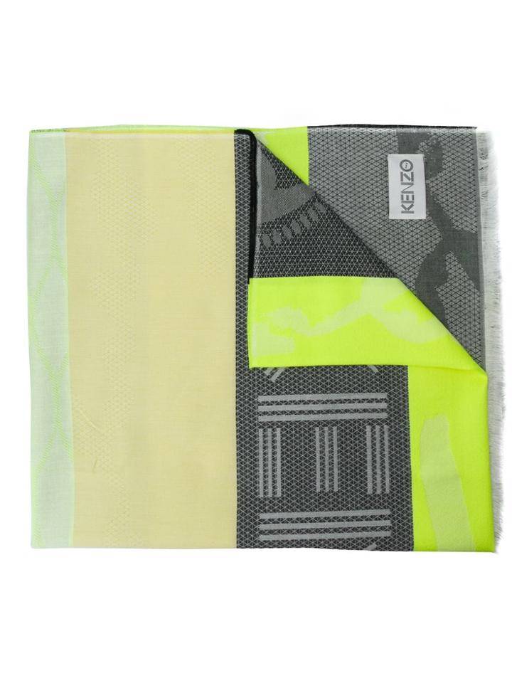 Kenzo Embroidered Scarf - Green