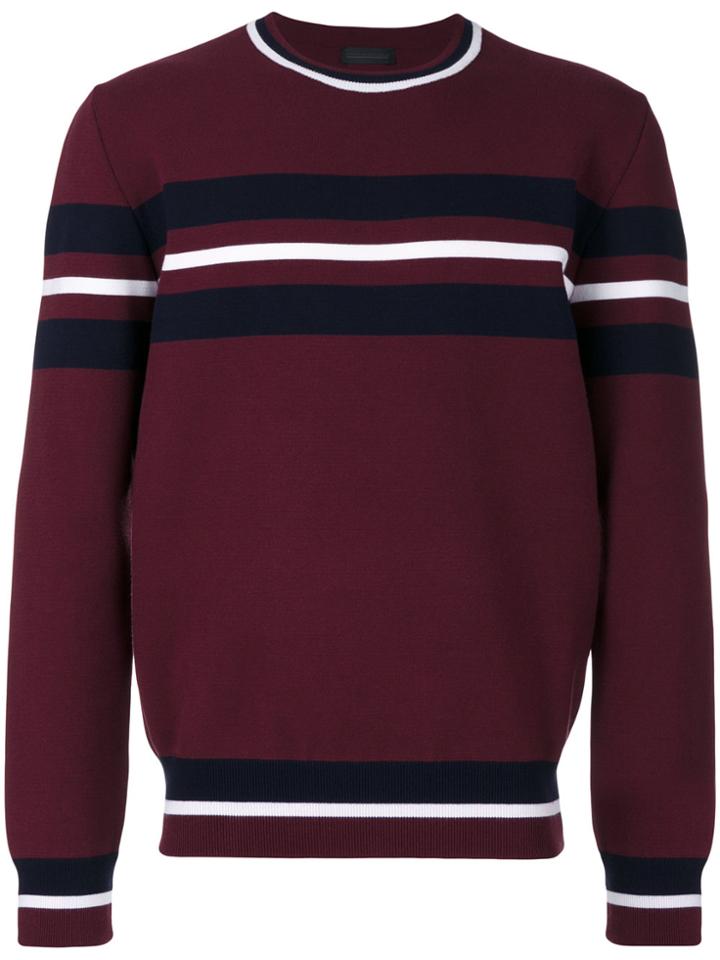 Diesel Black Gold Striped Panel Jumper - Pink & Purple