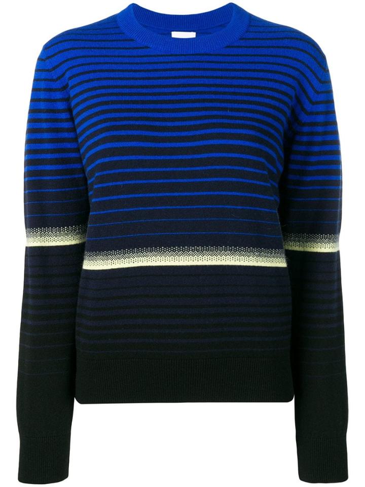 Barrie Striped Fitted Sweater - Blue