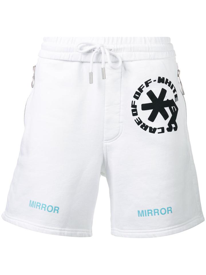 Off-white - 'mirror' Shorts - Men - Cotton - M, White, Cotton