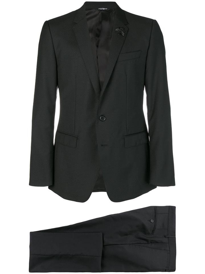 Dolce & Gabbana Textured Two Piece Suit - Black