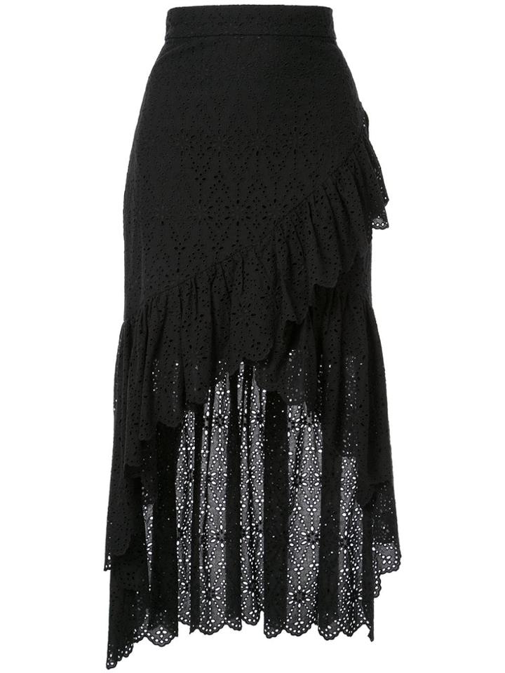 Sir. Amelie Asymmetric Ruffle Skirt - Black